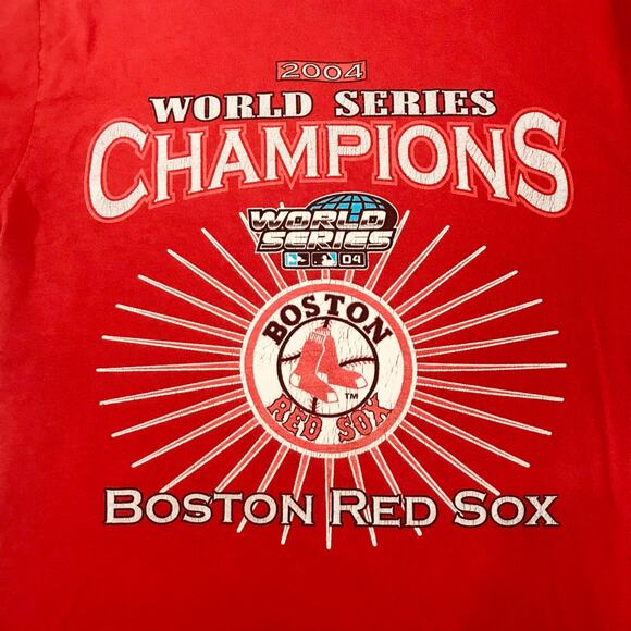 Vtg Boston Red Sox 04 World Series Champions Tee - Picture 2 of 4